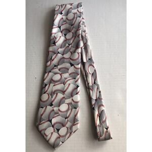 Baseball Silk Necktie Utopia Ball Game Novelty Sports Athlete Formal Fun